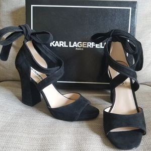 Karl Lagerfeld Suede high heel sandals
